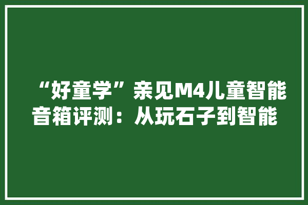 “好童学”亲见M4儿童智能音箱评测：从玩石子到智能音箱_孩子_功课 科技快讯