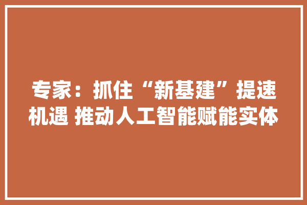 专家：抓住“新基建”提速机遇 推动人工智能赋能实体经济_人工智能_技巧