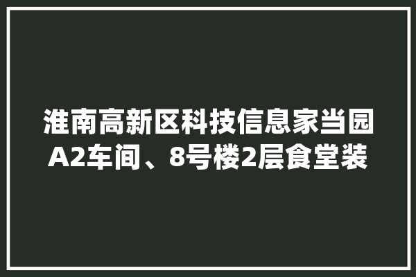淮南高新区科技信息家当园A2车间、8号楼2层食堂装饰装修项目_淮南市_投标人