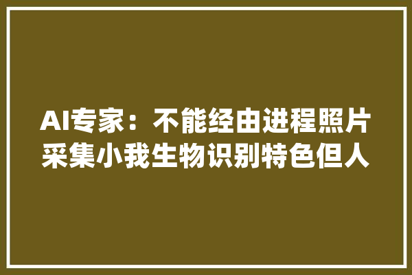 AI专家：不能经由进程照片采集小我生物识别特色但人脸验证过程中能_换脸_教师 AI快讯