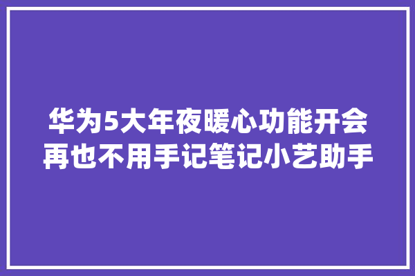 华为5大年夜暖心功能开会再也不用手记笔记小艺助手成贴心管家_华为_手机 文字写作