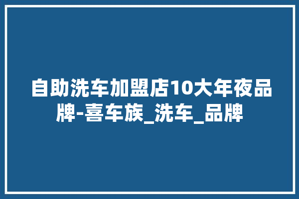 自助洗车加盟店10大年夜品牌-喜车族_洗车_品牌