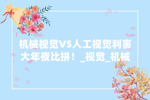 机械视觉VS人工视觉利害大年夜比拼！_视觉_机械 AI简讯