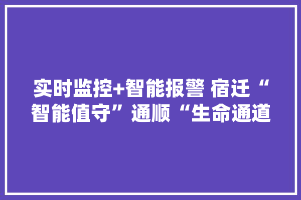 实时监控+智能报警 宿迁“智能值守”通顺“生命通道”_通道_教师