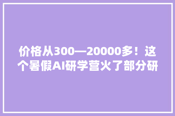 价格从300—20000多！这个暑假AI研学营火了部分研学营还学ChatGPT？_研学_家长