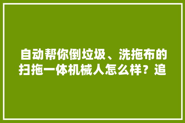 自动帮你倒垃圾、洗拖布的扫拖一体机械人怎么样？追觅S10 Pro体验_拖布_机械人
