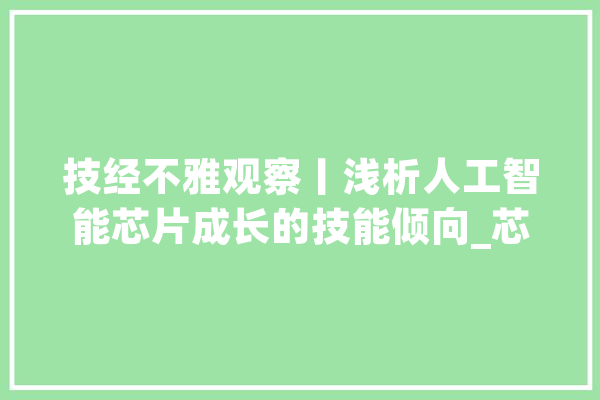 技经不雅观察丨浅析人工智能芯片成长的技能倾向_芯片_技巧 计算机