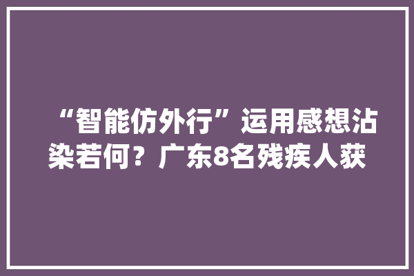 “智能仿外行”运用感想沾染若何？广东8名残疾人获赠并适配成功_外行_智能
