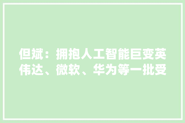 但斌：拥抱人工智能巨变英伟达、微软、华为等一批受益公司将改变世界_华为_微软 科技快讯