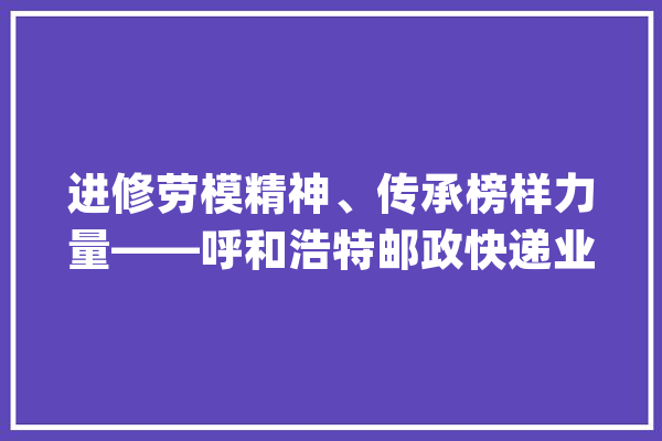 进修劳模精神、传承榜样力量——呼和浩特邮政快递业劳动模范前辈事迹申报会_快递_邮政 文字写作