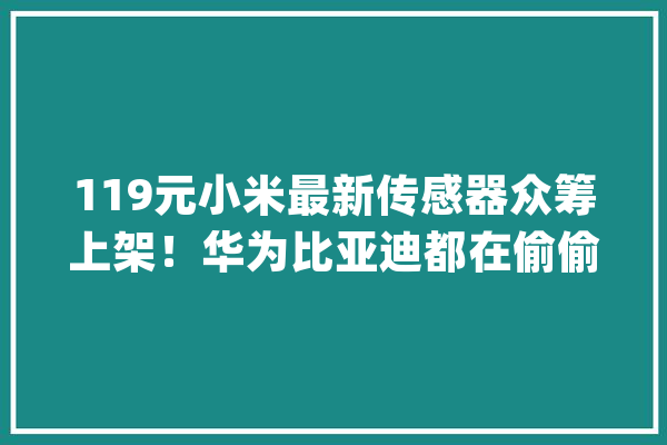 119元小米最新传感器众筹上架！华为比亚迪都在偷偷搞传感器！_传感器_华为
