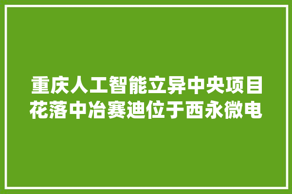 重庆人工智能立异中央项目花落中冶赛迪位于西永微电子园区_人工智能_重庆 云服务