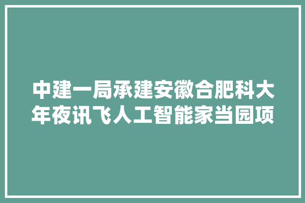 中建一局承建安徽合肥科大年夜讯飞人工智能家当园项目封顶_家当_项目