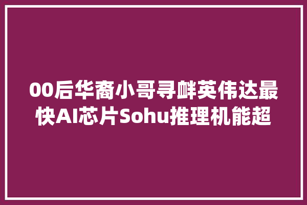 00后华裔小哥寻衅英伟达最快AI芯片Sohu推理机能超H100二十倍！_模子_芯片