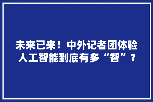 未来已来！中外记者团体验人工智能到底有多“智”？_技巧_北京 文字写作