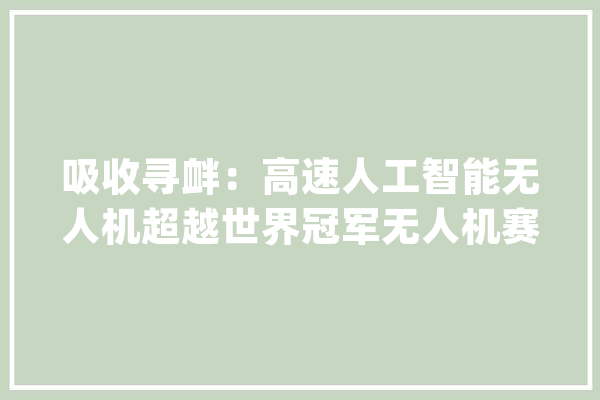 吸收寻衅：高速人工智能无人机超越世界冠军无人机赛车手_无人机_苏黎世