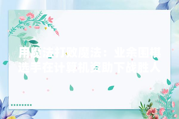 用魔法打败魔法：业余围棋选手在计算机资助下战胜人工智能_围棋_体系 AI简讯