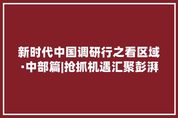 新时代中国调研行之看区域·中部篇|抢抓机遇汇聚彭湃动能——安徽以人工智能赋能高质量成长不雅观察_人工智能_家当 绘影字幕
