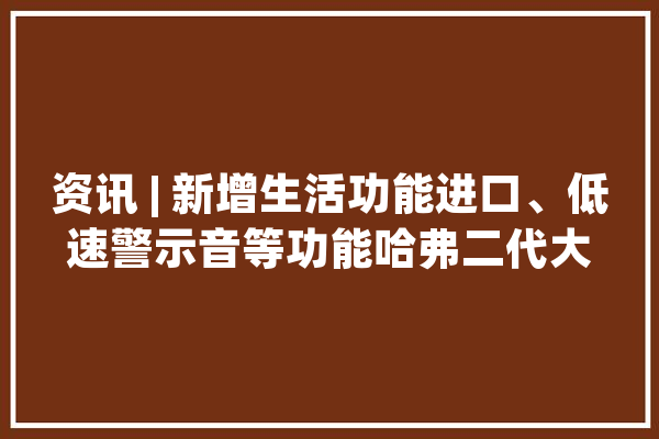 资讯 | 新增生活功能进口、低速警示音等功能哈弗二代大年夜狗OTA预告_功效_音效