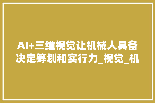 AI+三维视觉让机械人具备决定筹划和实行力_视觉_机械人 智能助手
