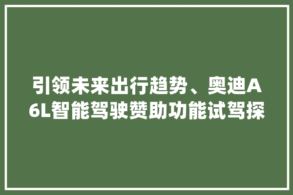 引领未来出行趋势、奥迪A6L智能驾驶赞助功能试驾探秘_奥迪_智能