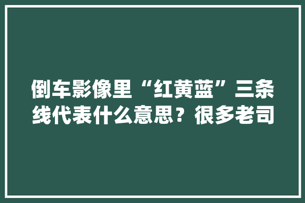 倒车影像里“红黄蓝”三条线代表什么意思？很多老司机都不知道_影像_后视镜
