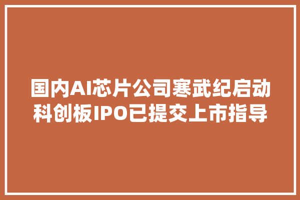 国内AI芯片公司寒武纪启动科创板IPO已提交上市指导_寒武纪_芯片