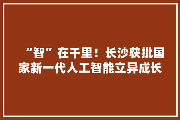 “智”在千里！长沙获批国家新一代人工智能立异成长试验区_人工智能_长沙 智能问答
