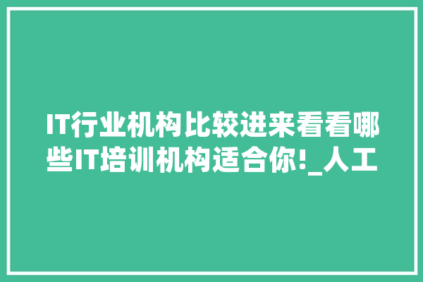 IT行业机构比较进来看看哪些IT培训机构适合你!_人工智能_机构