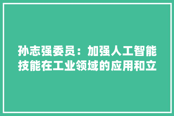 孙志强委员：加强人工智能技能在工业领域的应用和立异_人工智能_技巧 文字写作