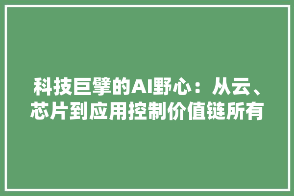 科技巨擘的AI野心：从云、芯片到应用控制价值链所有环节_亚马逊_微软 绘影字幕