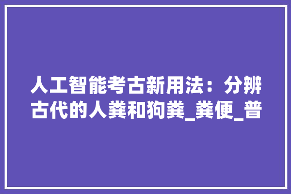 人工智能考古新用法：分辨古代的人粪和狗粪_粪便_普朗克 AI简讯