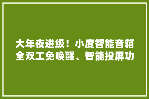 大年夜进级！小度智能音箱全双工免唤醒、智能投屏功能上线_模式_音箱