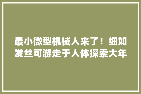 最小微型机械人来了！细如发丝可游走于人体探索大年夜脑旗子暗记_机械人_米斯 绘影字幕