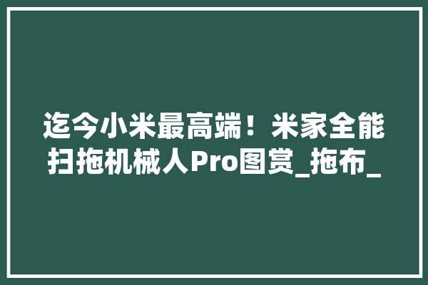 迄今小米最高端！米家全能扫拖机械人Pro图赏_拖布_机械人