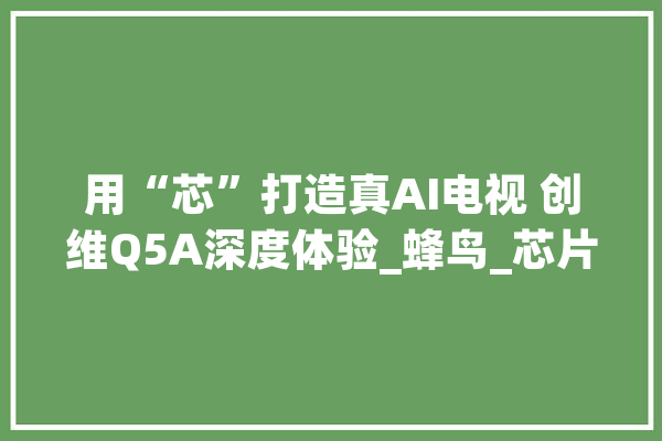 用“芯”打造真AI电视 创维Q5A深度体验_蜂鸟_芯片