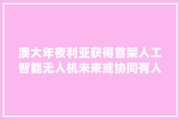 澳大年夜利亚获得首架人工智能无人机未来或协同有人战机作战_波音_澳年夜利亚