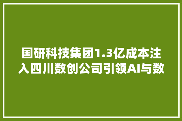 国研科技集团1.3亿成本注入四川数创公司引领AI与数据处理新浪潮_和讯_该公司