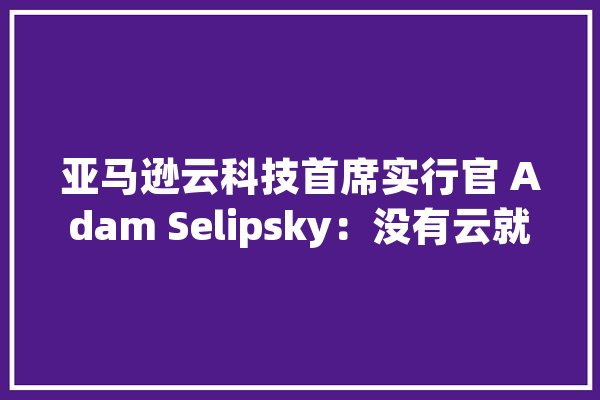 亚马逊云科技首席实行官 Adam Selipsky：没有云就没有人工智能_亚马逊_人工智能 智能助手