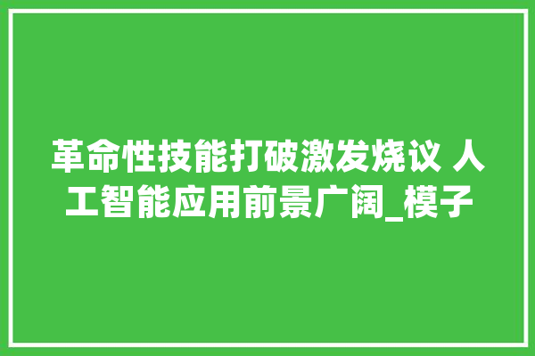 革命性技能打破激发烧议 人工智能应用前景广阔_模子_芯片 智能写作