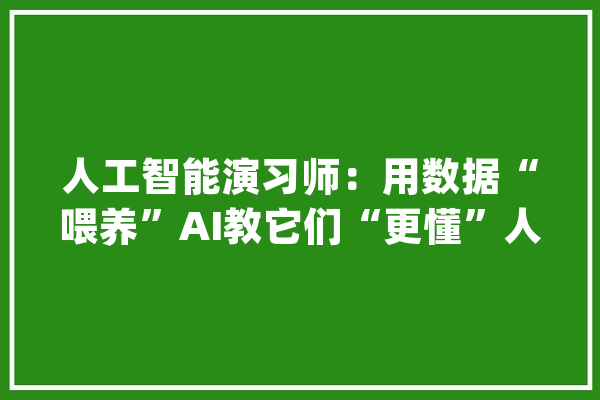 人工智能演习师：用数据“喂养”AI教它们“更懂”人类_人工智能_数据 绘影字幕