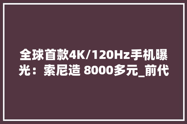 全球首款4K/120Hz手机曝光：索尼造 8000多元_前代_新机 智能助手