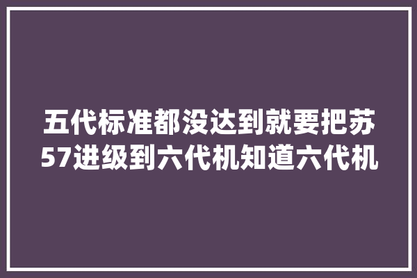 五代标准都没达到就要把苏57进级到六代机知道六代机啥样不？_战役机_俄罗斯 智能问答