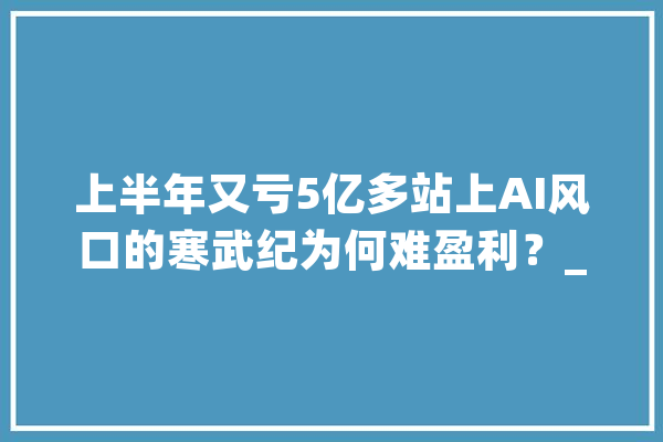 上半年又亏5亿多站上AI风口的寒武纪为何难盈利？_亿元_寒武纪 云服务