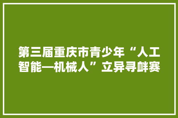 第三届重庆市青少年“人工智能—机械人”立异寻衅赛举行_科技_年夜赛 文字写作