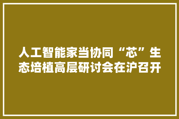 人工智能家当协同“芯”生态培植高层研讨会在沪召开_家当_人工智能 智能写作