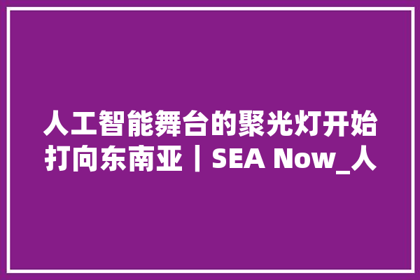 人工智能舞台的聚光灯开始打向东南亚｜SEA Now_人工智能_东南亚