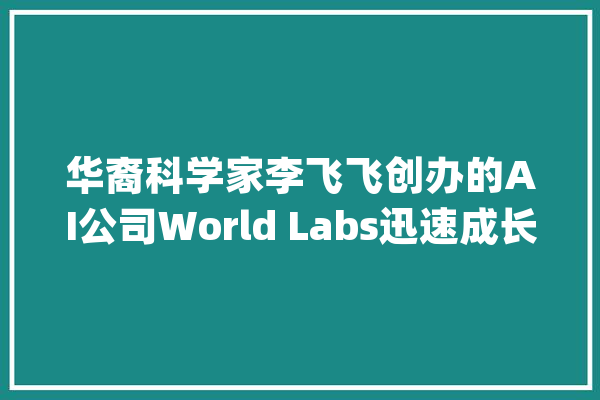 华裔科学家李飞飞创办的AI公司World Labs迅速成长为_本身的_范畴