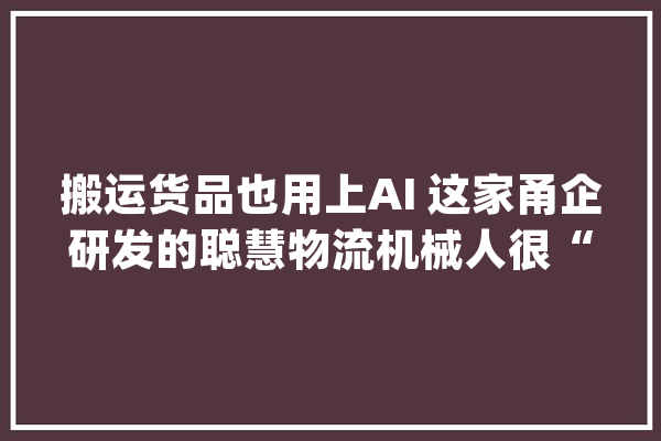 搬运货品也用上AI 这家甬企研发的聪慧物流机械人很“聪明”_智能_企业 智能写作