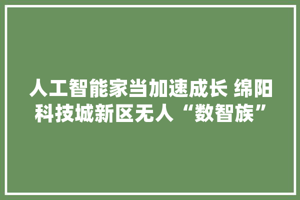 人工智能家当加速成长 绵阳科技城新区无人“数智族”再添新成员_家当_新区